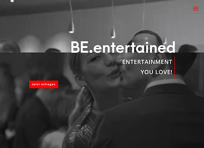 Be.entertained website entertainment ui ux web design website