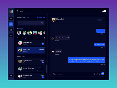 Dashboard admin panel chat screen dark, light mode web site admin animation app chat dashboard design graphic message mobile motion panel ui ux vide web