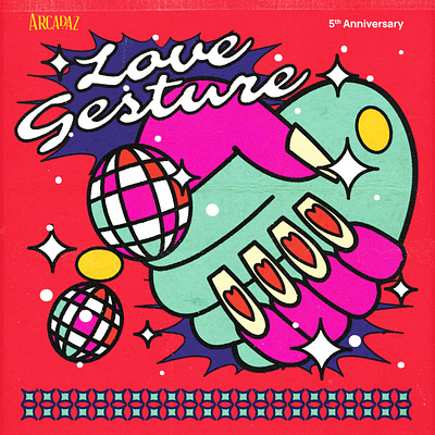 Poster Illustration : Love Gesture design graphic design graphic illustration illustration party event poster art poster design