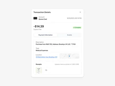 Transaction Details banking dashboard debt details expense expenses fee fintech ndro pay payment payment information payment screen receipt saas sandro tavartkiladze transaction transaction details visa