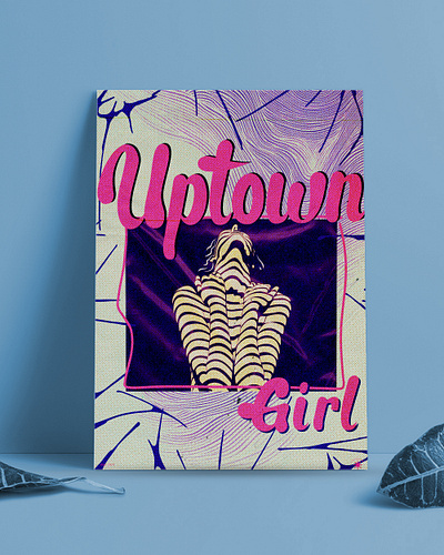 Uptown Girl Billy Joel Poster Design cover design edit graphic design illustration illustrator mockup music musicposter photoshop poster typography