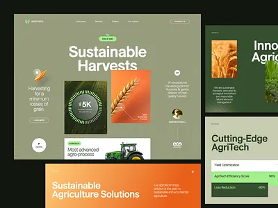 Agritech UI design interface product service startup ui ux web website