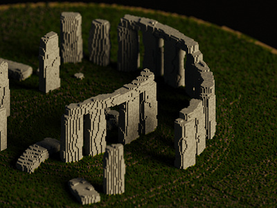 VoxStories #3 - Stonehenge 3d diorama england history isometric magicavoxel stonehenge voxel voxels