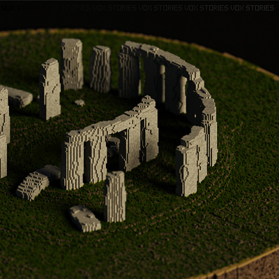 VoxStories #3 - Stonehenge 3d diorama england history isometric magicavoxel stonehenge voxel voxels