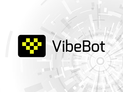 Vibebot - Ai robot logo ai ai logo ai photo brand guidelines generative ai graphic design identity logofolio logotype photo generate robot typography