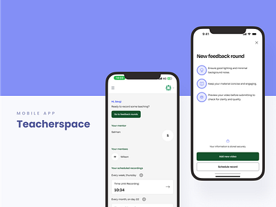 Teacherspace: Starting Point add add video create feedback info information mobile new onboarding point recording rules schedule secure starting starting point tips tricks video warning