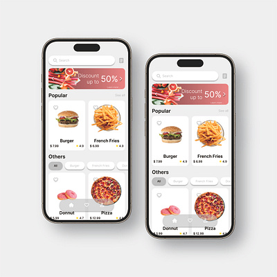 Mobile App - Food Apps 2 UI Design app branding design app design ui graphic design ui uiux uiux design