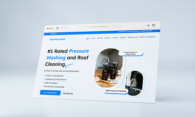 Pressure Washing and Roof Cleaning - UI Design branding design graphic design landing page ui uiux website websiteuidesign