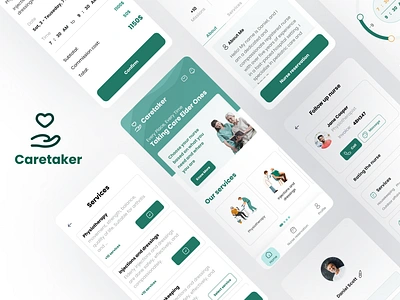 Caretaker android app design apps case study mobile ui ux ux design visual design