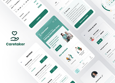 Caretaker android app design apps case study mobile ui ux ux design visual design