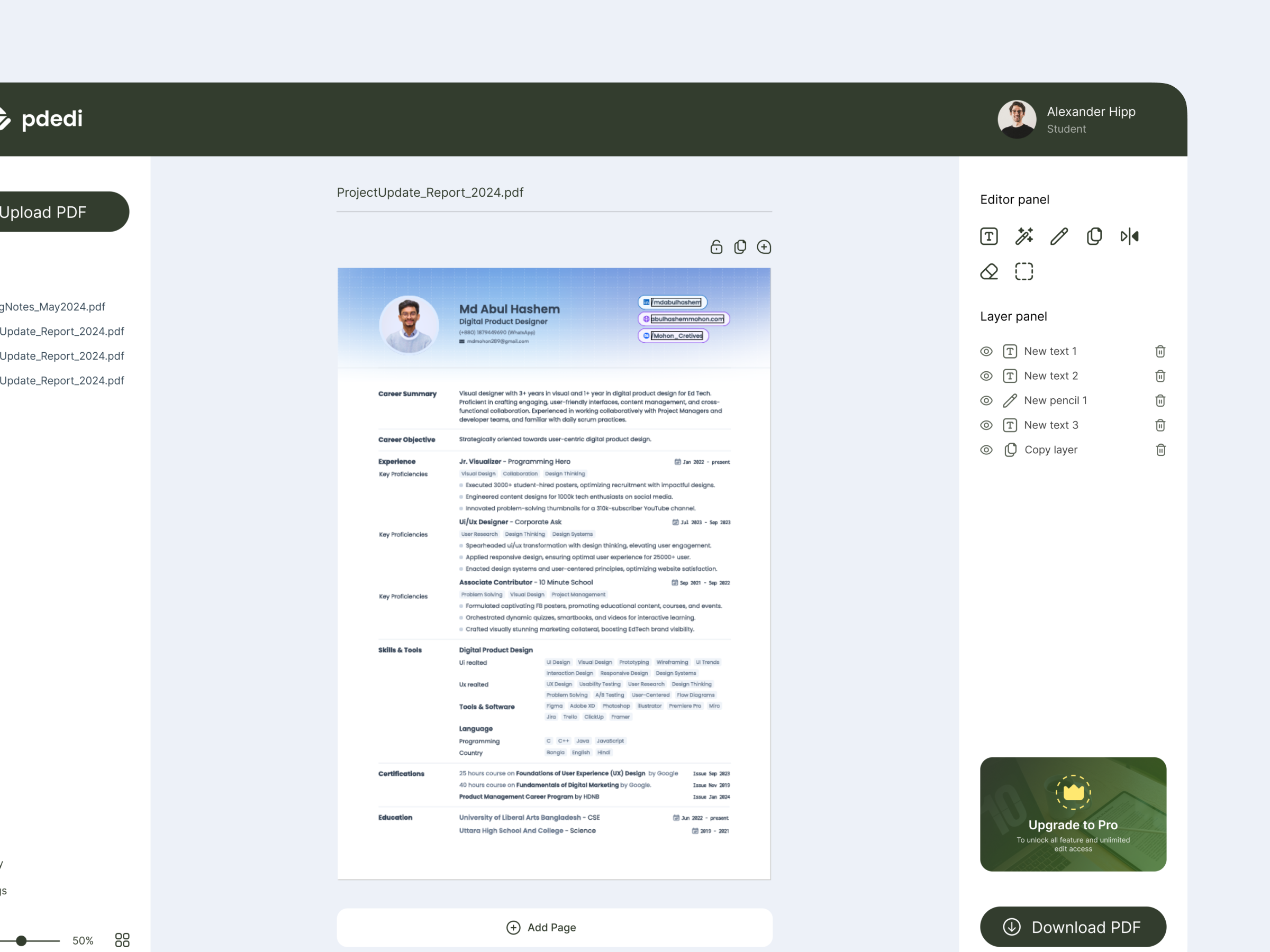 PDF Annotator Design Page anotation dashboard design editor pdf pdfeditor ui user interface ux