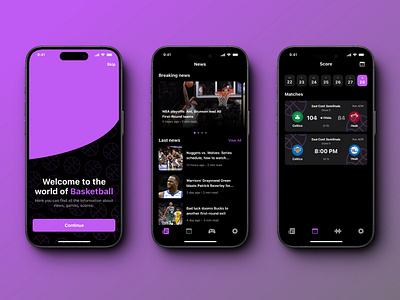 Basketball News Mobile App app design ui