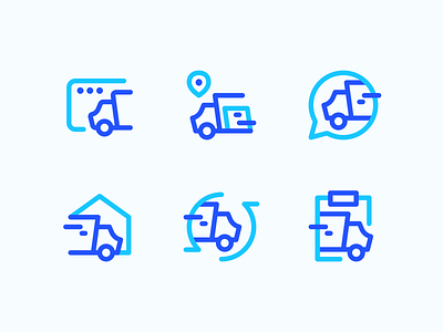 Truck icons (Logistics category) art branding design design app design icon figma graphic design icon icon set iconography icons illustration interface icon logo typography ui ui icon ux vector vector icon
