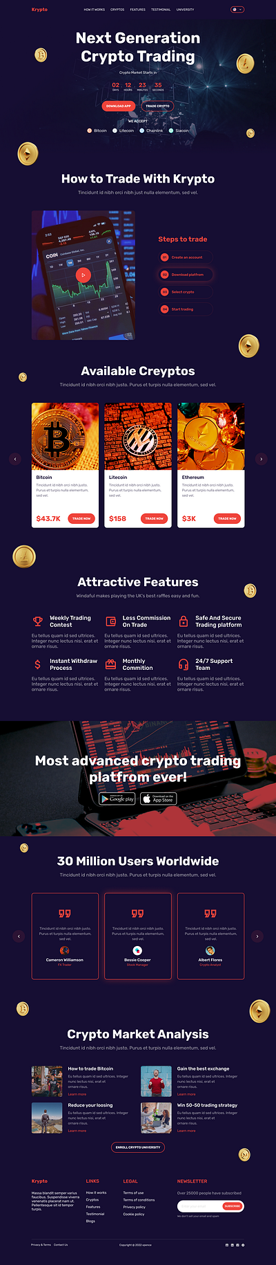 Crypto Coin Launch Website branding coin crypto cryptocurrency design development figma landing page launch marketing ui uiux ux web app website
