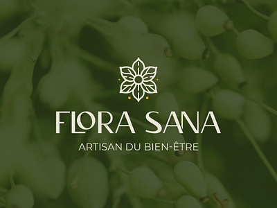 Main Brand Logo for Flora Sana a natural well-being company branding crafting design flore graphic design logo logo design mockup natural natural cream oil well being