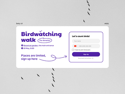 Sign Up page — Daily UI #001 dailyui ui
