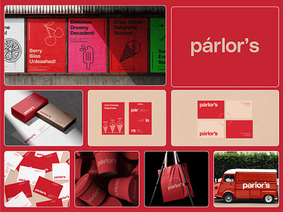 párlor’s Ice Cream Branding branding graphicdesign icecream identity illustrator logo parlors