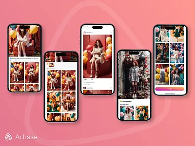 Artisse AI: Generations add ai artificial clean create design generated generation intelligence minimal mobile new photo photograph prompt result try ui ux variations