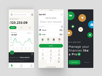 Finance mobile app app dailey ui design design finance mobile app ui