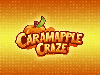 Caramapple Craze - Hand Drawn Custom Logo branding custom logo graphic design hand drawn hand lettering illustration lettering logo modern logo typography