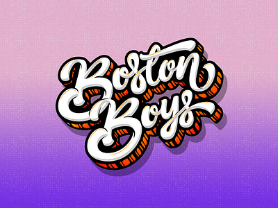 Boston Boys - Hand Drawn Custom Logo branding custom logo design graphic design hand drawn illustration lettering logo modern logo