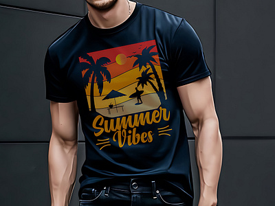 Summer T-Shirt design (Outdoor t shirt) beach t shirt design design graphic design illustration outdoor t shirt outdoor t shirt design paddle board t shirt design summer t shirt design t shirt t shirt design tshirt