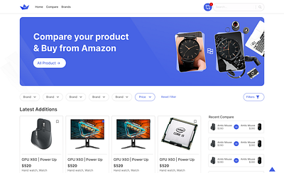 Website for Compare product best website branding comparing comparison design figma startup ui uiux website
