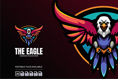 The Eagle Illustration MAscot Logo 3d branding colorful design eagle graphic design illustration logo