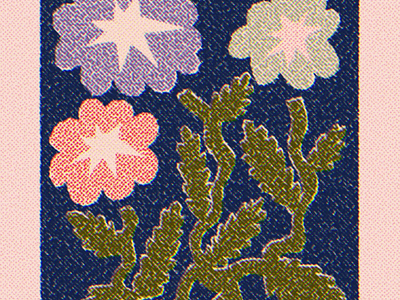 Little Flower Doodle 2d doodle flower flowers halftone illustration texture
