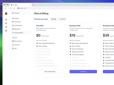 Plans & Billing SaaS beyond ui billing saas billing section billing ui design system figma free ui kit plans plans billing plans cards pricing saas ui