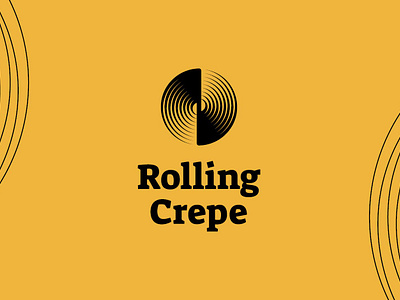 Rolling Crepe art brand branding clean design graphic design identity illustration illustrator logo logo design minimal typography vector