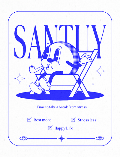 Santuy Y2k Poster branding graphic design logo