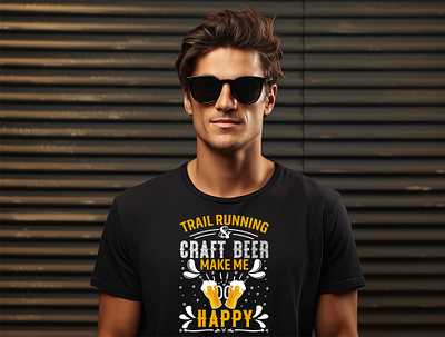 Running Craft Bear Hilarious T-Shirt Design 3d animation beer beertshirt bestdesign branding craftbeer design graphic design happy hilariousdesign illustration logo motion graphics ui ux vector