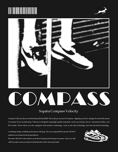 Compass Sneakers Poster branding graphic design logo motion graphics
