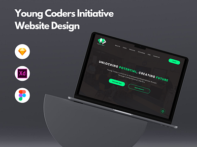 Young Coders Initiative - Website Design landing page ui web design website design