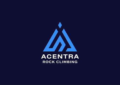 Acentra Rock Climbing Logo Design branding design graphic design illustration logo typography vector