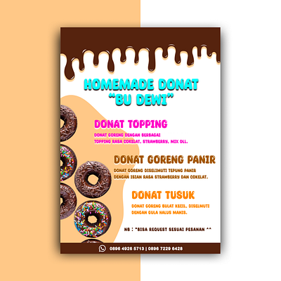 Donut Menu Design branding chocolate donut donut style figma food food design food lovers graphic design illustration menu design vector