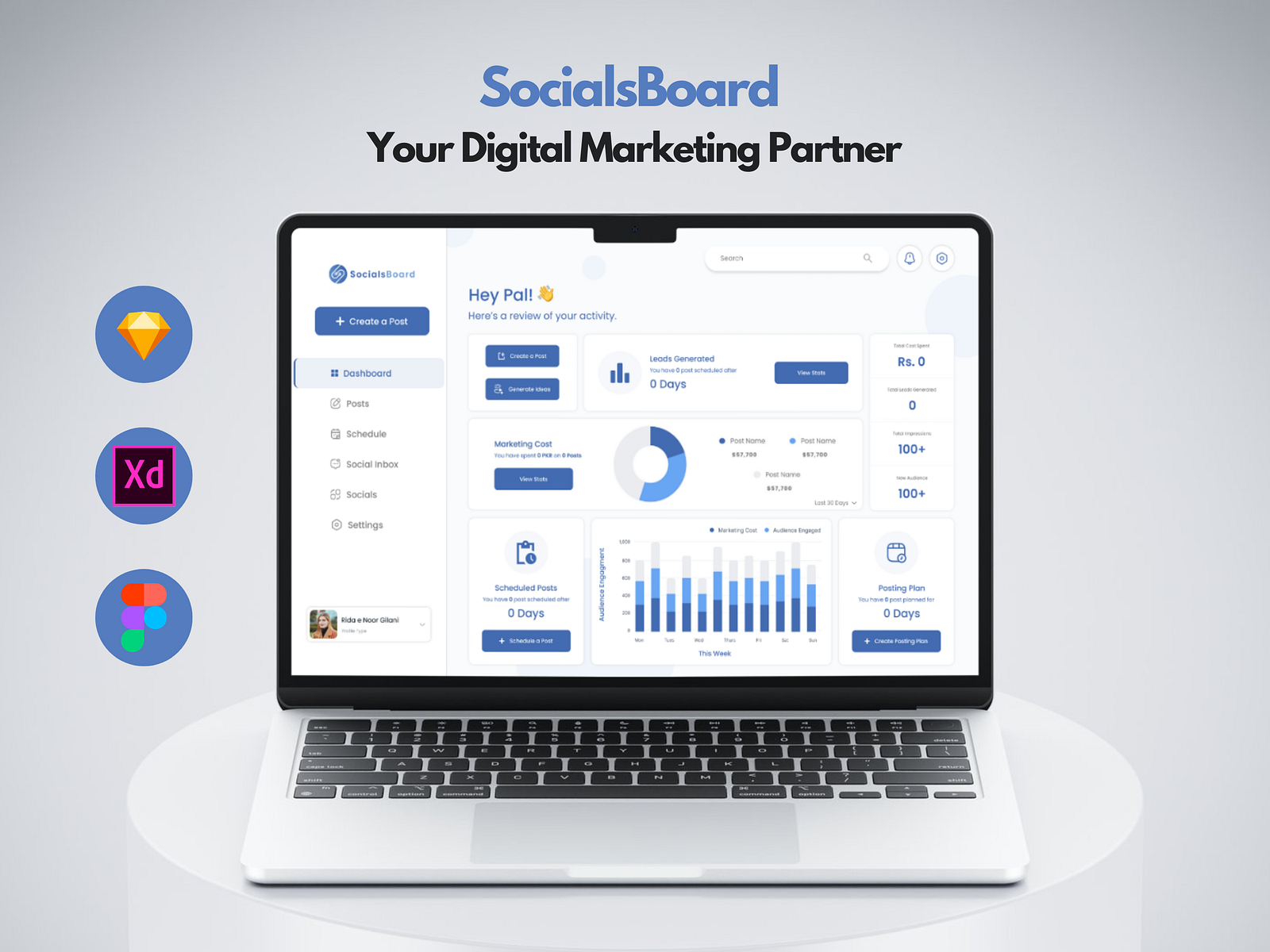 SocialsBoard - Mockups Design by Rida E Noor Gillani on Dribbble