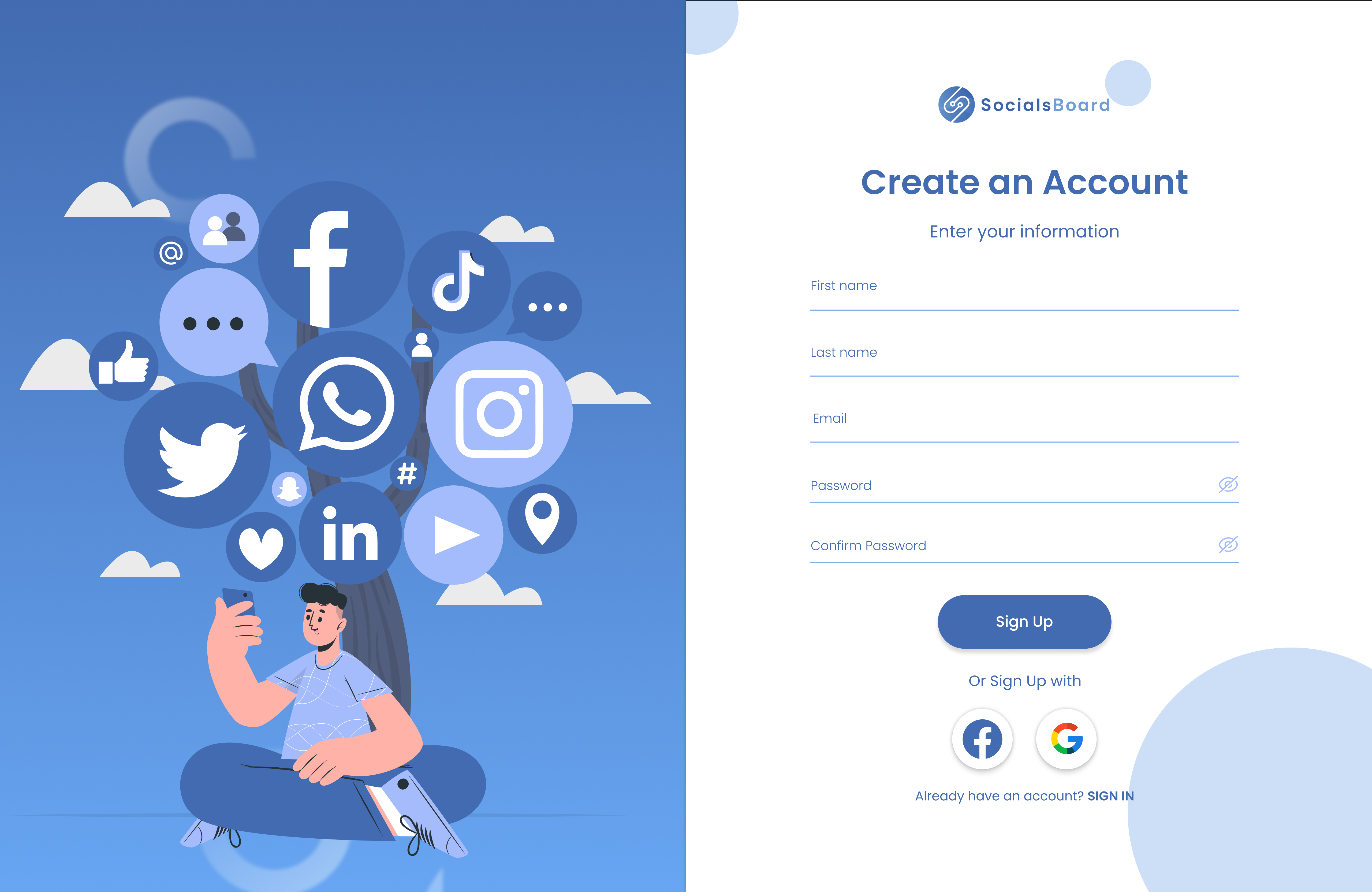 SocialsBoard - Mockups Design by Rida E Noor Gillani on Dribbble