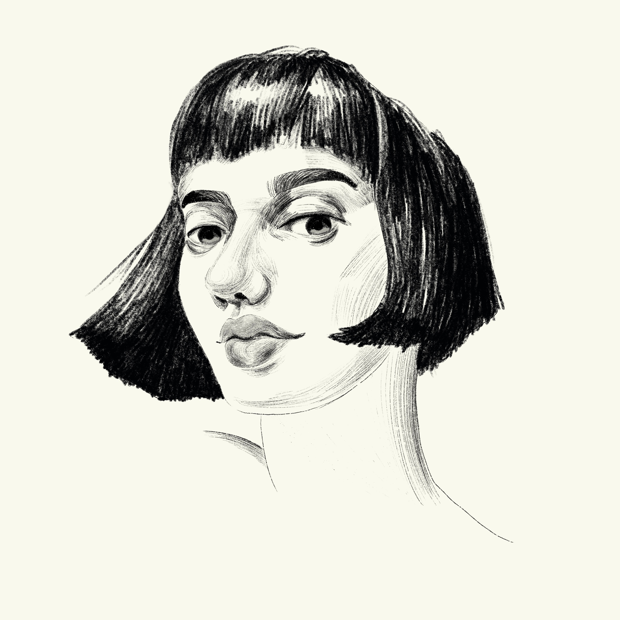 Bob haired girl illustration