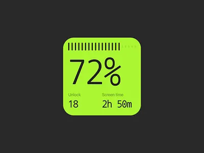 Battery Charge Widget app battery charge design mobile ui widget