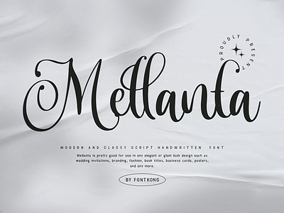 Mellanta Modern Classy Script Calligraphy Font font handwritten logotype modern classy script typeface