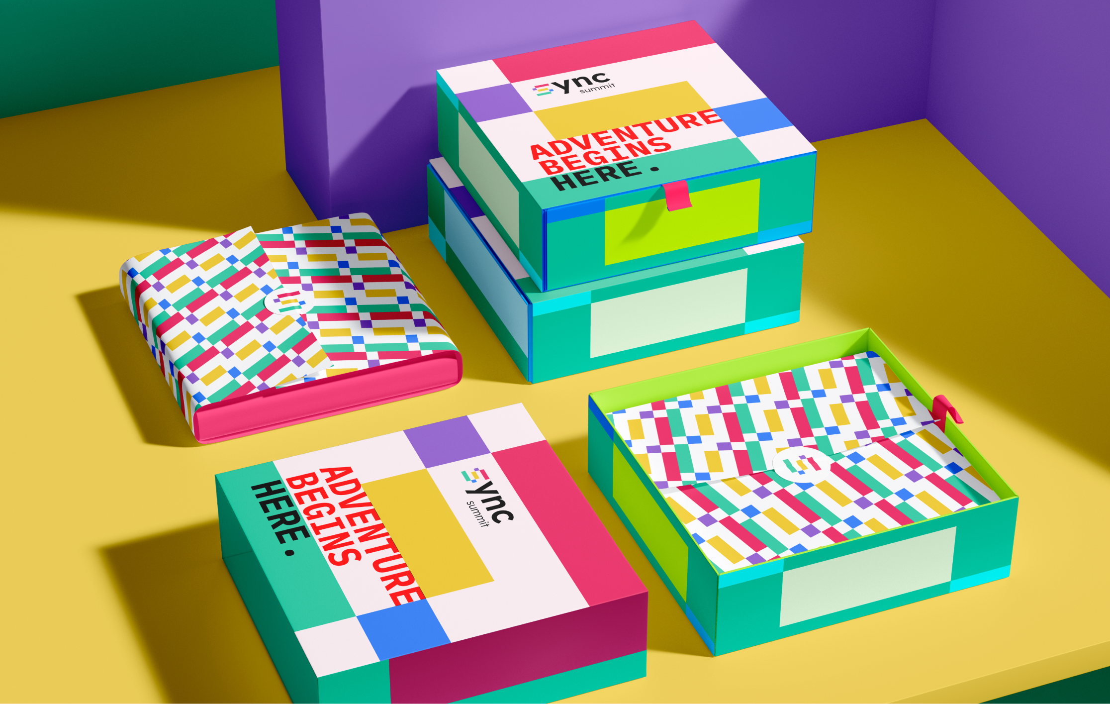 Sync Summit Slovakia | Brand Identity Design brand brand identity design branddesign branding branding design colorful colors geometric logo logo logo design shape sovakia synch summit typography