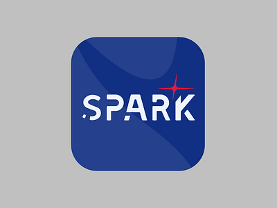 Red Star Spark Space Logo App Icon in NASA Style app icon blue logo corporate logo emblem futuristic nasa red star space logo spacecraft