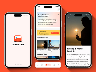 Bible App Design android app audio app bible bible book bible read branding graphic design holy bible iosapp mobile app reading app ui