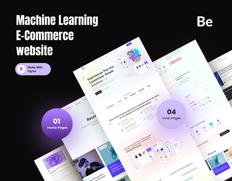 Machine Learning E-Commerce Website ecomerce website ecommerce landing page machine learning machine learning servers machine learning website saas ui uiux