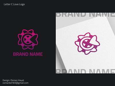 C Love Logo Idea a b c branding c c logo creative c fashion logo floral logo icon identity idea logo logo idea love typography