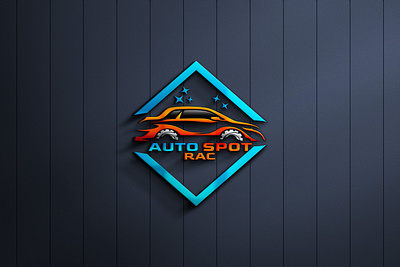 Auto Spot Rac Logo 3d branding business logo design graphic design illustration logo logo designe minimalist logo ui