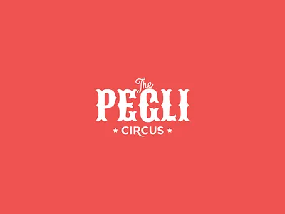 Pegli Circus circus custom font logo red tent typography