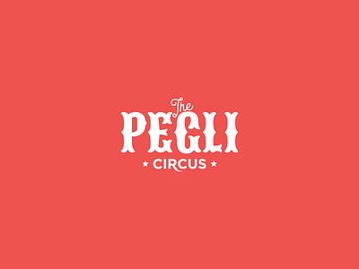 Pegli Circus circus custom font logo red tent typography